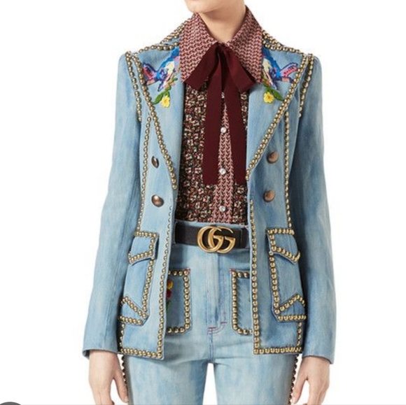 Gucci runway studded denim blazer - Picture 3 of 3